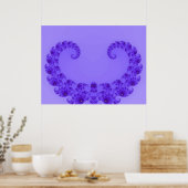 Blau Lila Herzposter Poster (Küche)