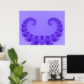Blau Lila Herzposter Poster (Heimbüro)