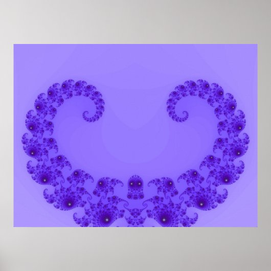 Blau Lila Herzposter Poster (Vorne)