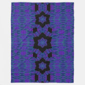 Blau Lila in Black Lotus Fleece Blanket (Vorderseite)