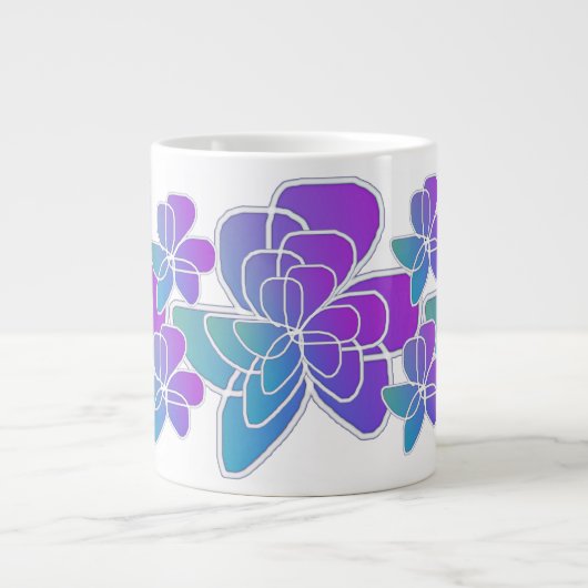 Blau Lila Jumbo-Tasse (Vorderseite)