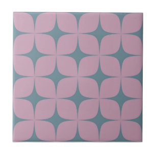 Blau & Lila Mitte des Jahrhunderts Moderne Vintage Fliese