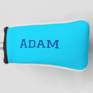 Blau lila Name Text zurück zur Schulnachricht s Golf Headcover