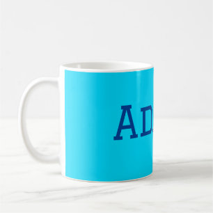 Blau lila Name Text zurück zur Schulnachricht s Kaffeetasse