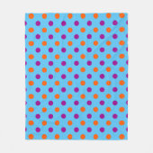 Blau Lila Orange Punkte-Muster Fleecedecke (Vorderseite)
