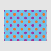Blau Lila Orange Punkte-Muster Seidenpapier (Vorderseite)