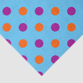 Blau Lila Orange Punkte-Muster Seidenpapier (Ausschnitt)