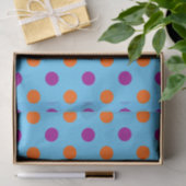 Blau Lila Orange Punkte-Muster Seidenpapier (Geschenk)