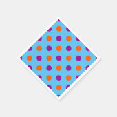 Blau Lila Orange Punkte-Muster Serviette (Ecke)
