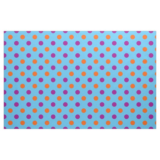 Blau Lila Orange Punkte-Muster Stoff (Fat Quarter (45,7 x 55,9 cm))