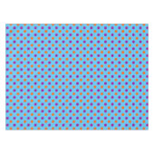 Blau Lila Orange Punkte-Muster Tischdecke (Vorderseite (Horizontal))