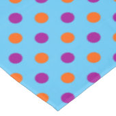 Blau Lila Orange Punkte-Muster Tischdecke (Schrägansicht)