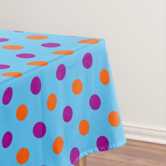 Blau Lila Orange Punkte-Muster Tischdecke (Beispiel)