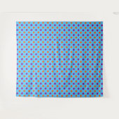Blau Lila Orange Punkte Muster Wandteppich (Vorderseite (Horizontal))