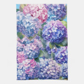 Blau Lila Pink Hydrangea Muster Küchentücher (Vertikal)