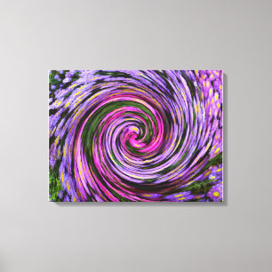 Blau Lila Pink Mum Blume Swirl Leinwand