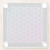 Blau Lila rosa Abstrakt Glasuntersetzer (Rückseite)
