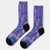 Blau Lila rosa Einzigartiger Cooler Chic Socken (Linkes Detail)