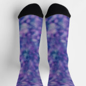 Blau Lila rosa Einzigartiger Cooler Chic Socken (Oben)