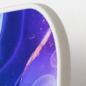 Blau Lila Rot-Violet-Flüssigkeits-Tinte, Monogramm Pickleball Schläger (Linke Seite)