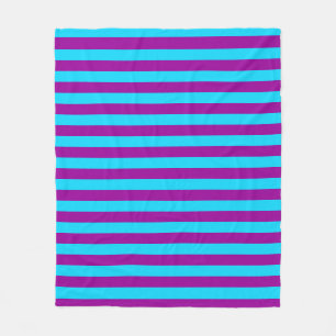 Blau Lila Streifen Design Fleecedecke