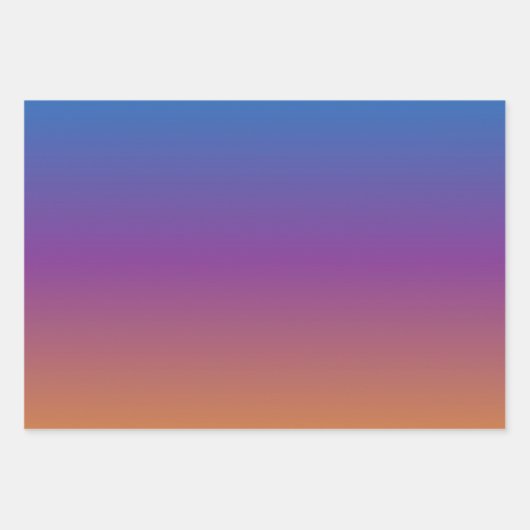 Blau, Lila und Orangen Gradient Geschenkpapier Set (Vorderseite 3)
