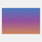 Blau, Lila und Orangen Gradient Geschenkpapier Set (Vorderseite)
