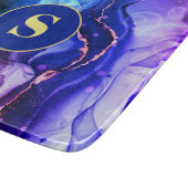 Blau, Lila und rot-violett Flüssigkeits-Tinte, Mon Schneidebrett (Ecke)