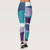 Blau Lila und weiß Leggings (Rückseite)