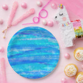 Blau, Lila, Wasser Pappteller (Party)