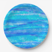 Blau, Lila, Wasser Pappteller (Vorderseite)