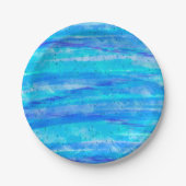Blau, Lila, Wasser Pappteller (Vorderseite)