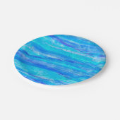 Blau, Lila, Wasser Pappteller (Schrägansicht)