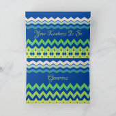 Blau Limon mit Gelb Karte (Innenseite)