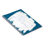 Blau-Linie 1 Notizblock (Rechte Seite)