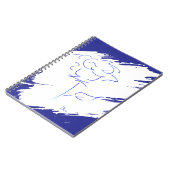 Blau-Linie 4 Notizblock (Linke Seite)