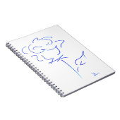 Blau-Linie 4 Notizblock (Rechte Seite)