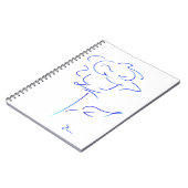 Blau-Linie 4 Notizblock (Linke Seite)