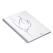Blau-Linie 6 Notizblock (Rechte Seite)