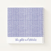 BLAU LINIE GESTRICKT 8,5x8,5 Spiralblock + Text Notizblock (Rückseite)