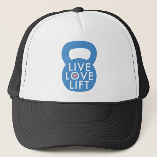 Blau-"LiveLiebe-Aufzug! " Truckerkappe (Vorderseite)