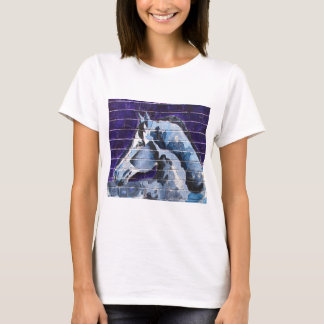 Blau, Logan quadratisches Blue Line T-Shirt
