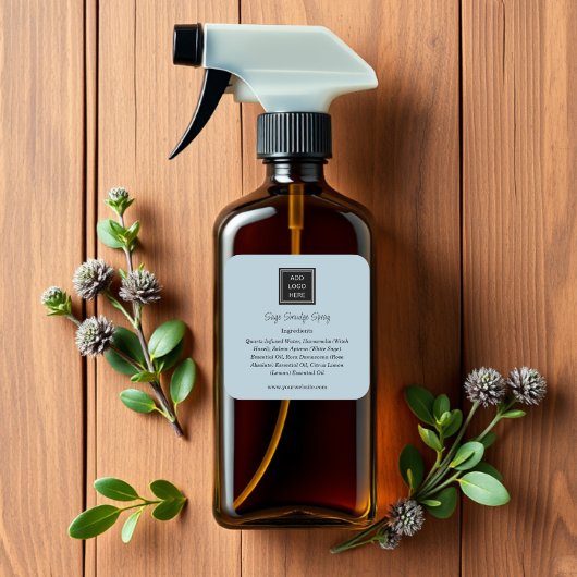 Blau | Logo-Produktkennzeichnungen Quadratischer Aufkleber