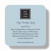 Blau | Logo-Produktkennzeichnungen Quadratischer Aufkleber