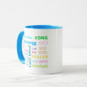 Blau-Mahj-Tasse mit 2 Tönen Tasse (Vorderseite Links)