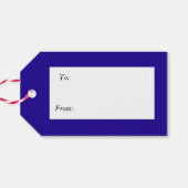 Blau "Merry Chrismukkah" Geschenk Tags Geschenkanhänger (Rückseite Horizontal)