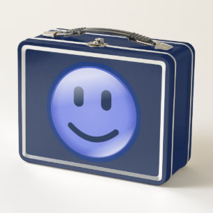 blau metall lunch box