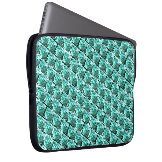 Blau, mikrokristalline Würfel oder Backeneffekt? Laptopschutzhülle (Vorne Rechts)