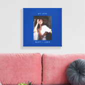 Blau | MINIMALISTISCHER FOTO Leinwanddruck (Insitu (Wohnzimmer))