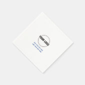 Blau | Minimalistisches Quadrat mit individuellem Serviette (Ecke)